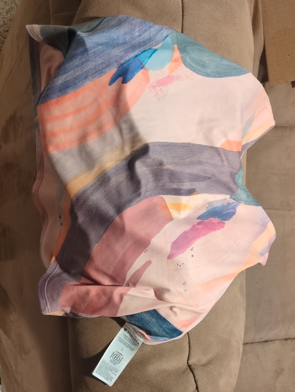 Athleta Women’s Multicolor conscious crop- Pink & Blue